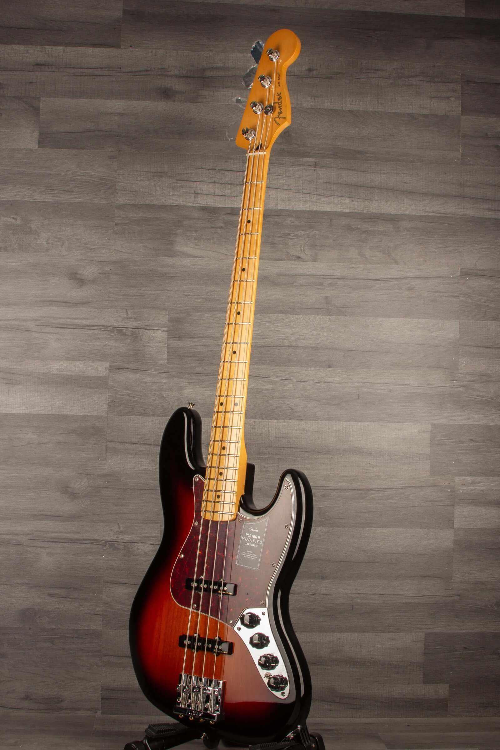 Fender Player II Modified Active Jazz Bass®, Maple Fingerboard, 3 Tone Sunburst