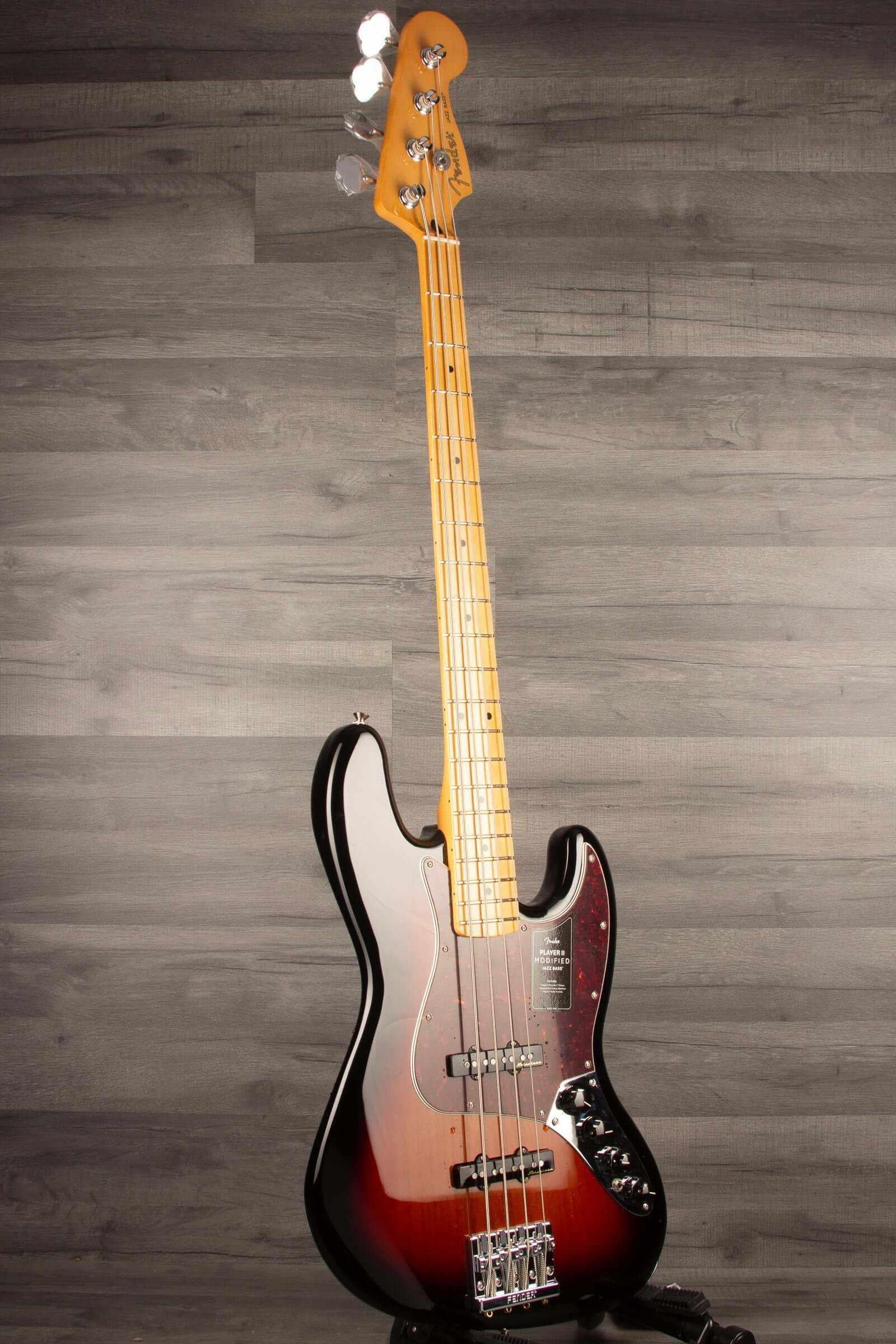 Fender Player II Modified Active Jazz Bass®, Maple Fingerboard, 3 Tone Sunburst