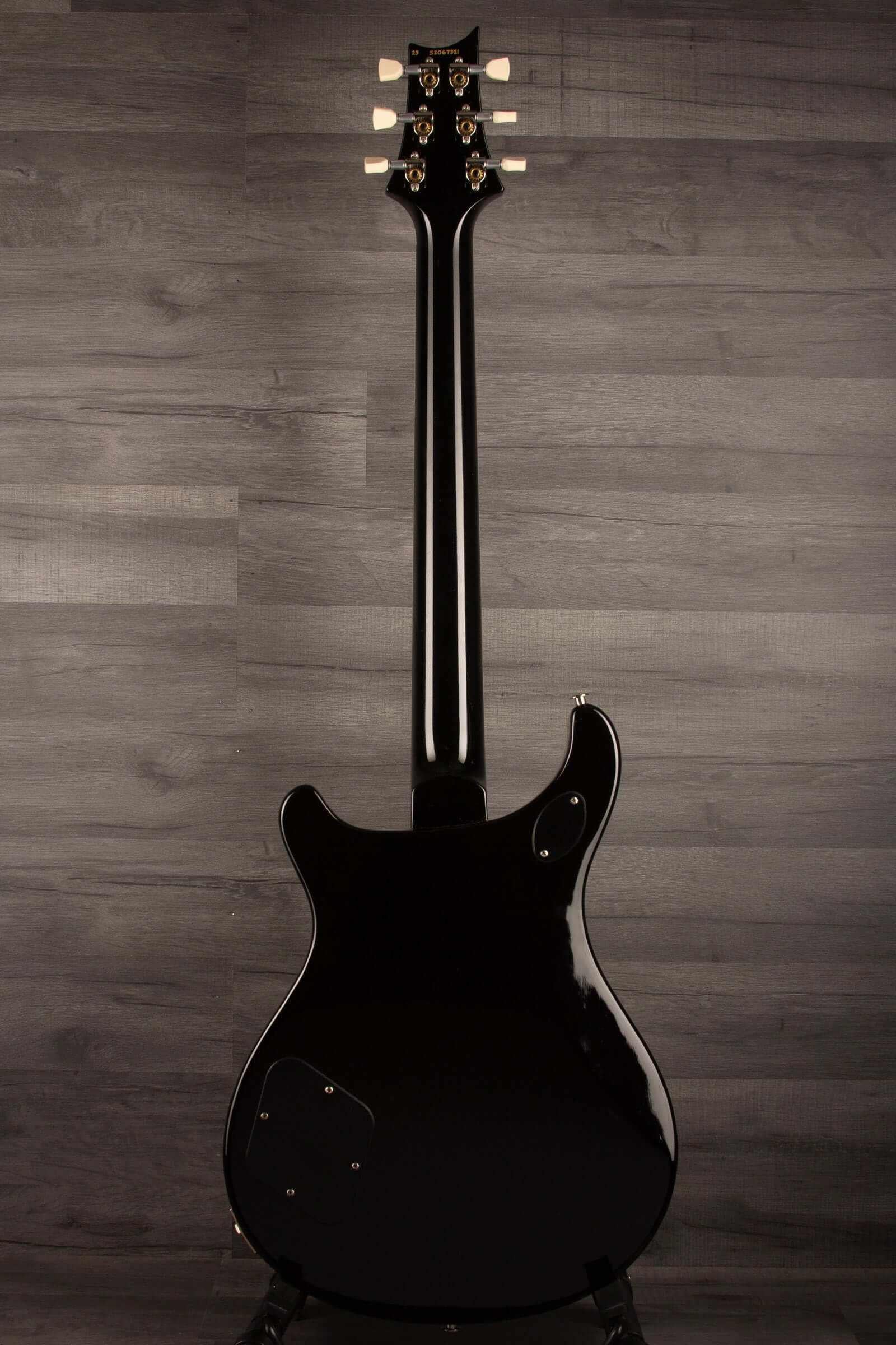 USED - PRS S2 McCarty 594 10th anniversary guitar back view showcasing sleek black finish.
