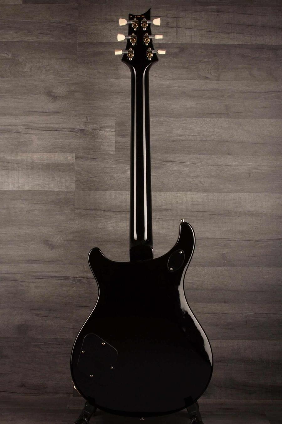 USED - PRS S2 McCarty 594 10th anniversary guitar back view showcasing sleek black finish.