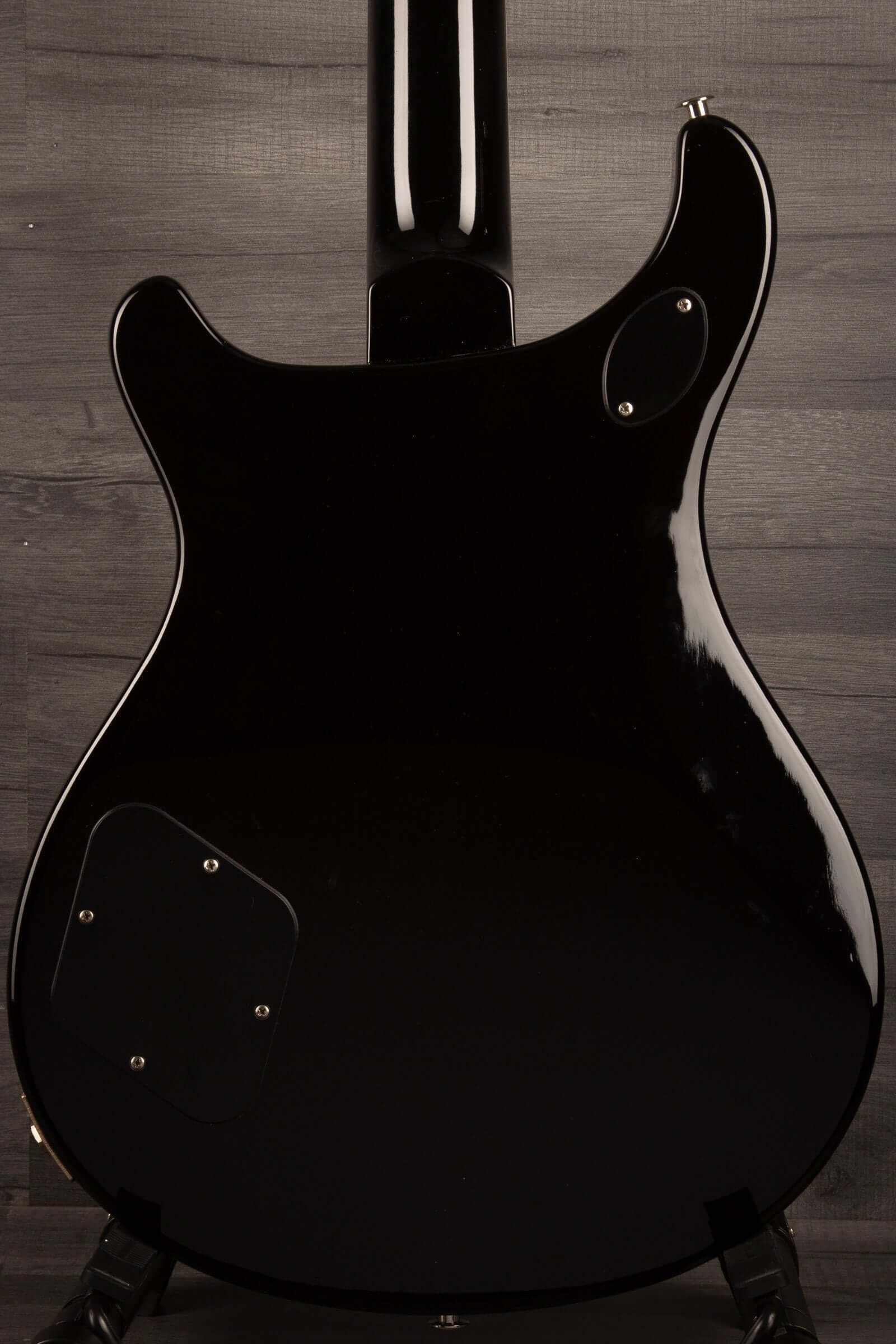 USED - PRS S2 McCarty 594 10th anniversary guitar back view, showcasing its sleek black finish.