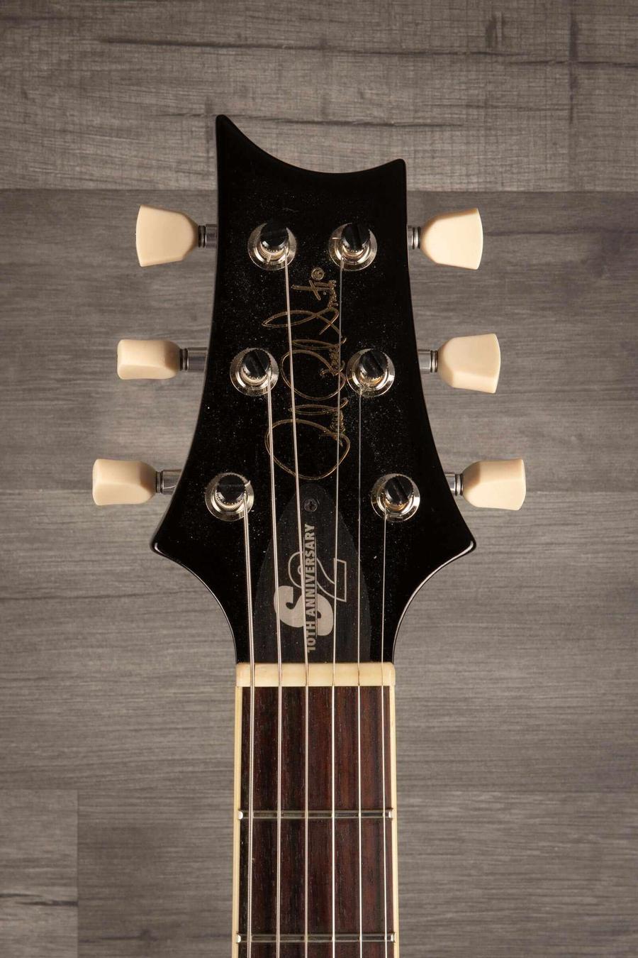 USED - PRS S2 McCarty 594 10th anniversary guitar headstock showcasing unique design and craftsmanship.