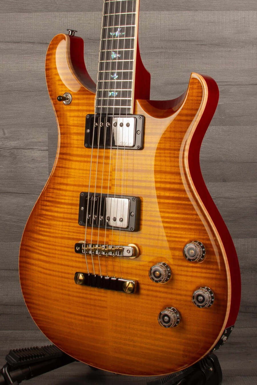 PRS McCarty 594 Wood Library Electric Guitar - McCarty Sunburst, Natural Back s#0381538