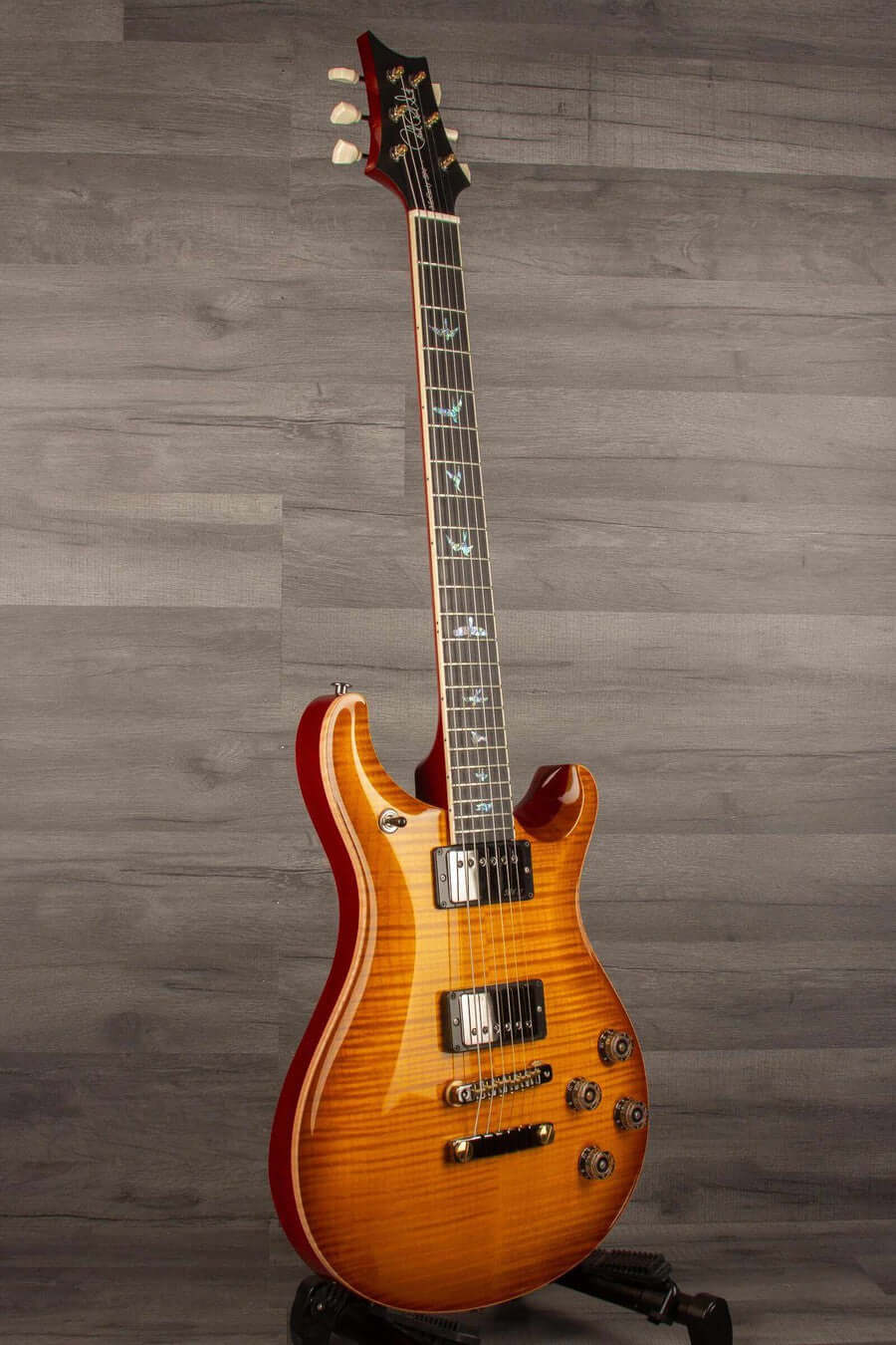 PRS McCarty 594 Wood Library Electric Guitar - McCarty Sunburst, Natural Back s#0381538