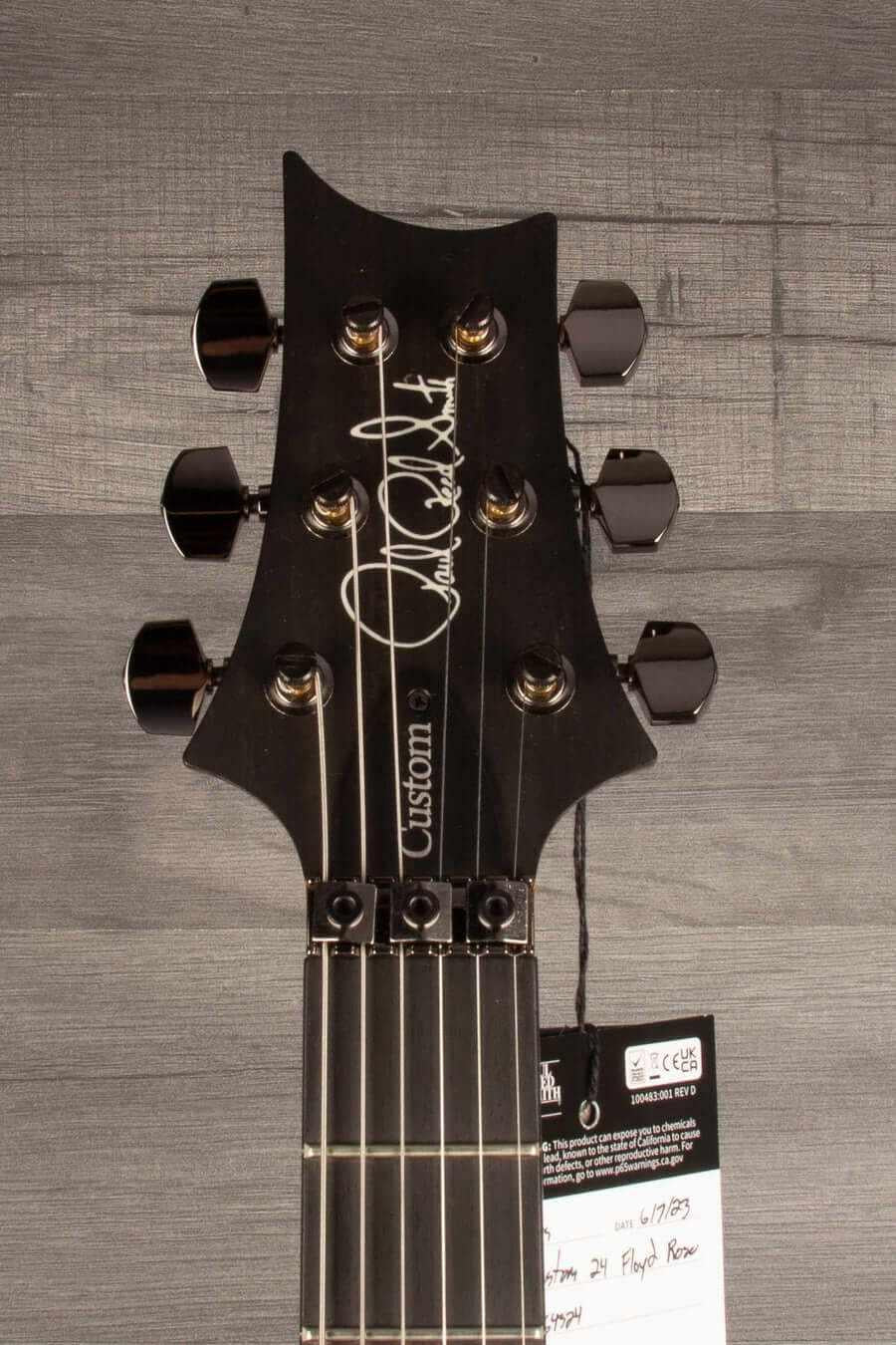 PRS - Wood Library Custom 24 Floyd , Charcoal jade burst - s#0364324