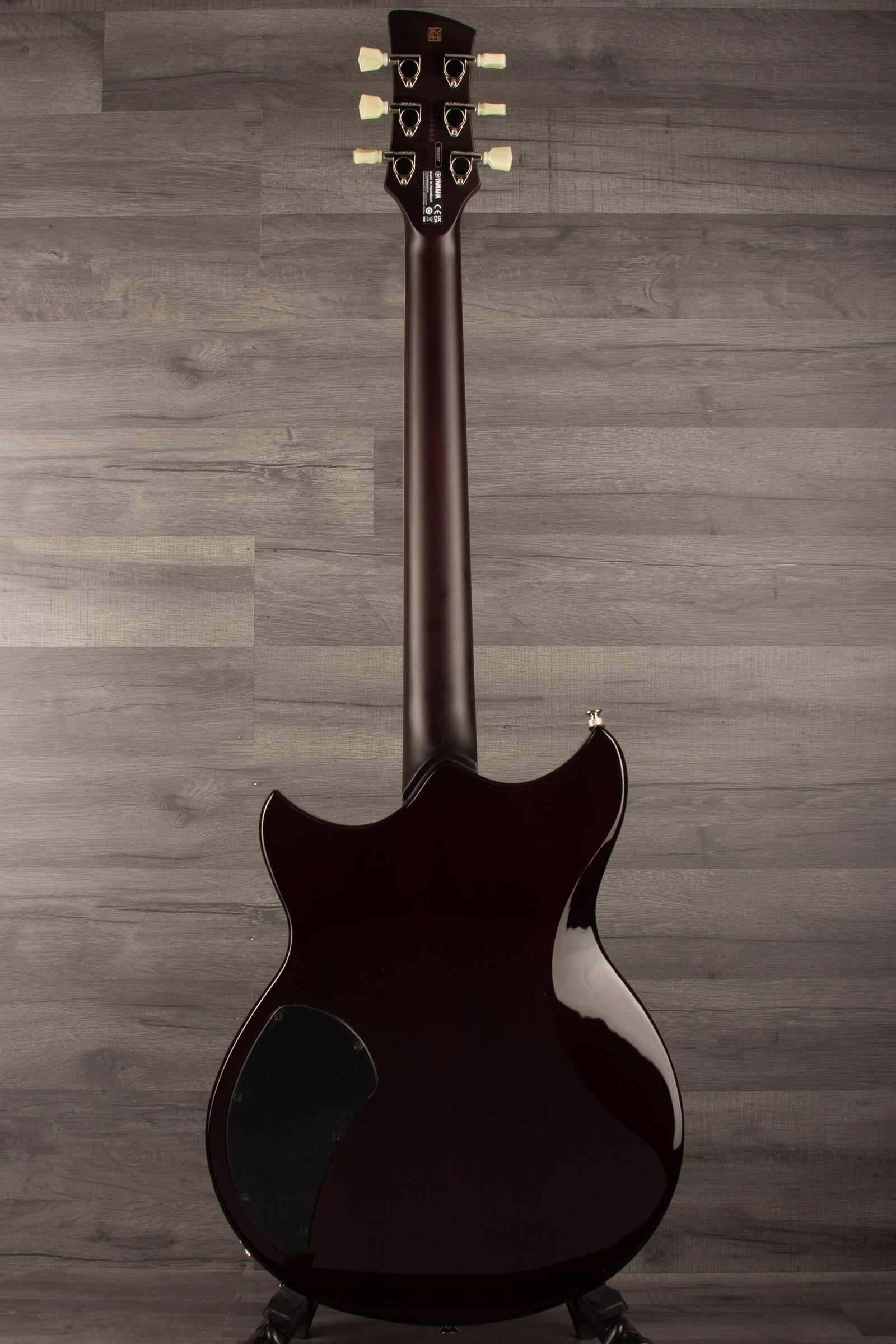 Yamaha RSS02T Revstar - Fire Red back view showcasing its sleek body design and elegant finish.