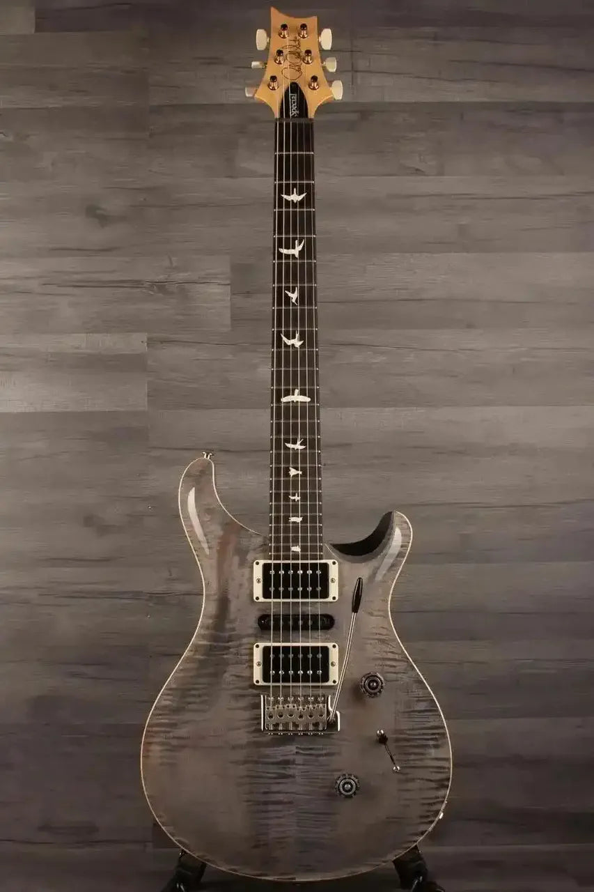 PRS CE 24 2025 Faded Grey Black electric guitar with a sleek design and versatile features.