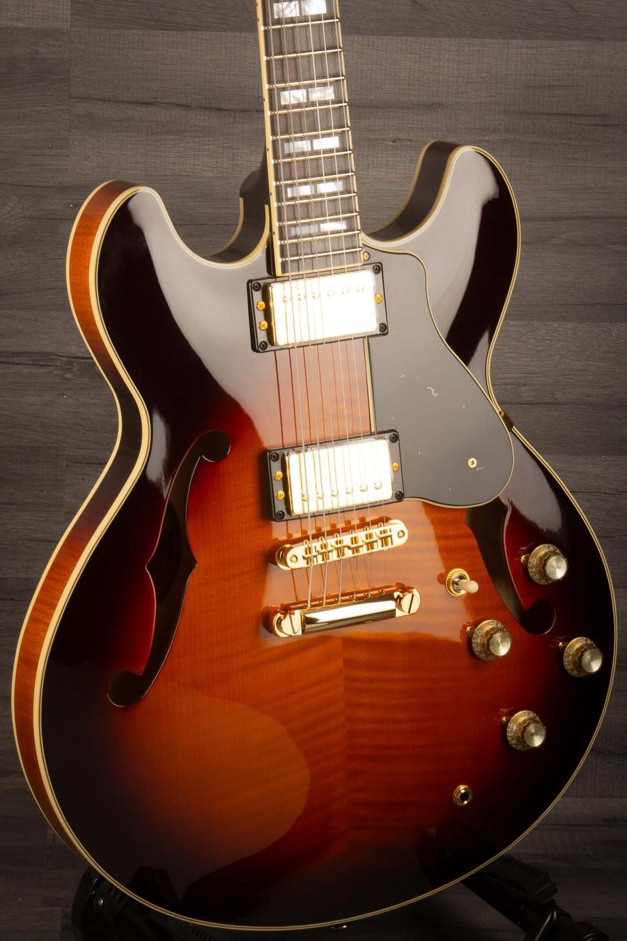 Yamaha SA2200 Semi Hollow Electric Guitar - Brown Sunburst s#