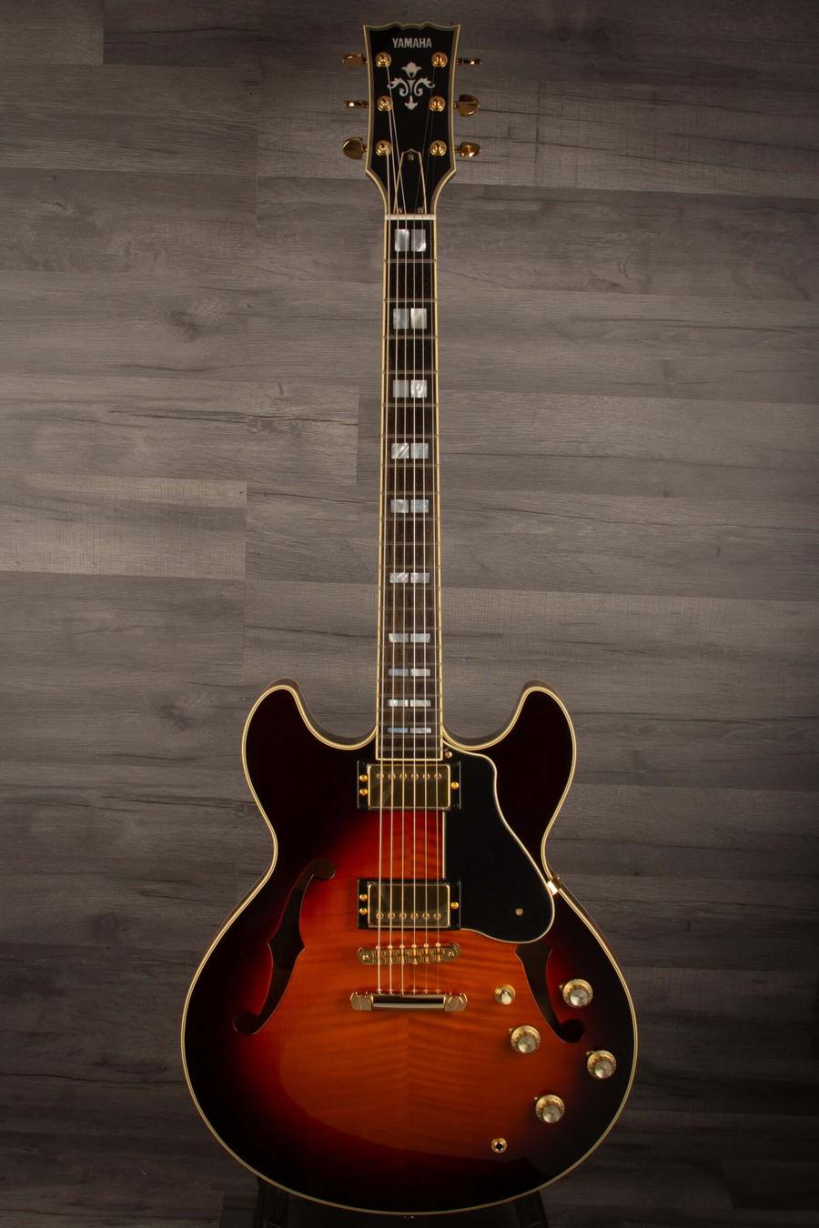 Yamaha SA2200 Semi Hollow Electric Guitar - Brown Sunburst s#