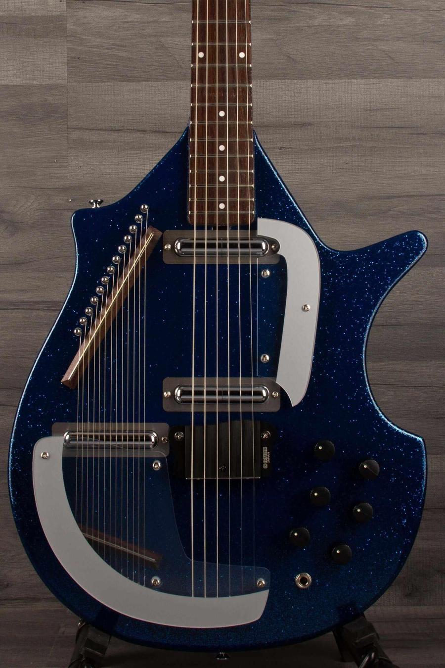 Danelectro Large Sitar Blue metal flake