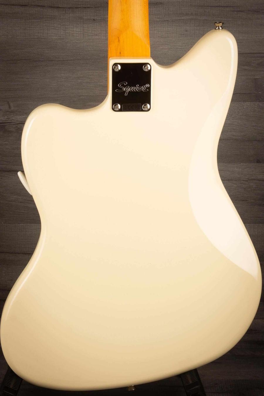 Squier J Mascis Jazzmaster®, Laurel Fingerboard, Gold Anodized Pickguard, Vintage White - MusicStreet