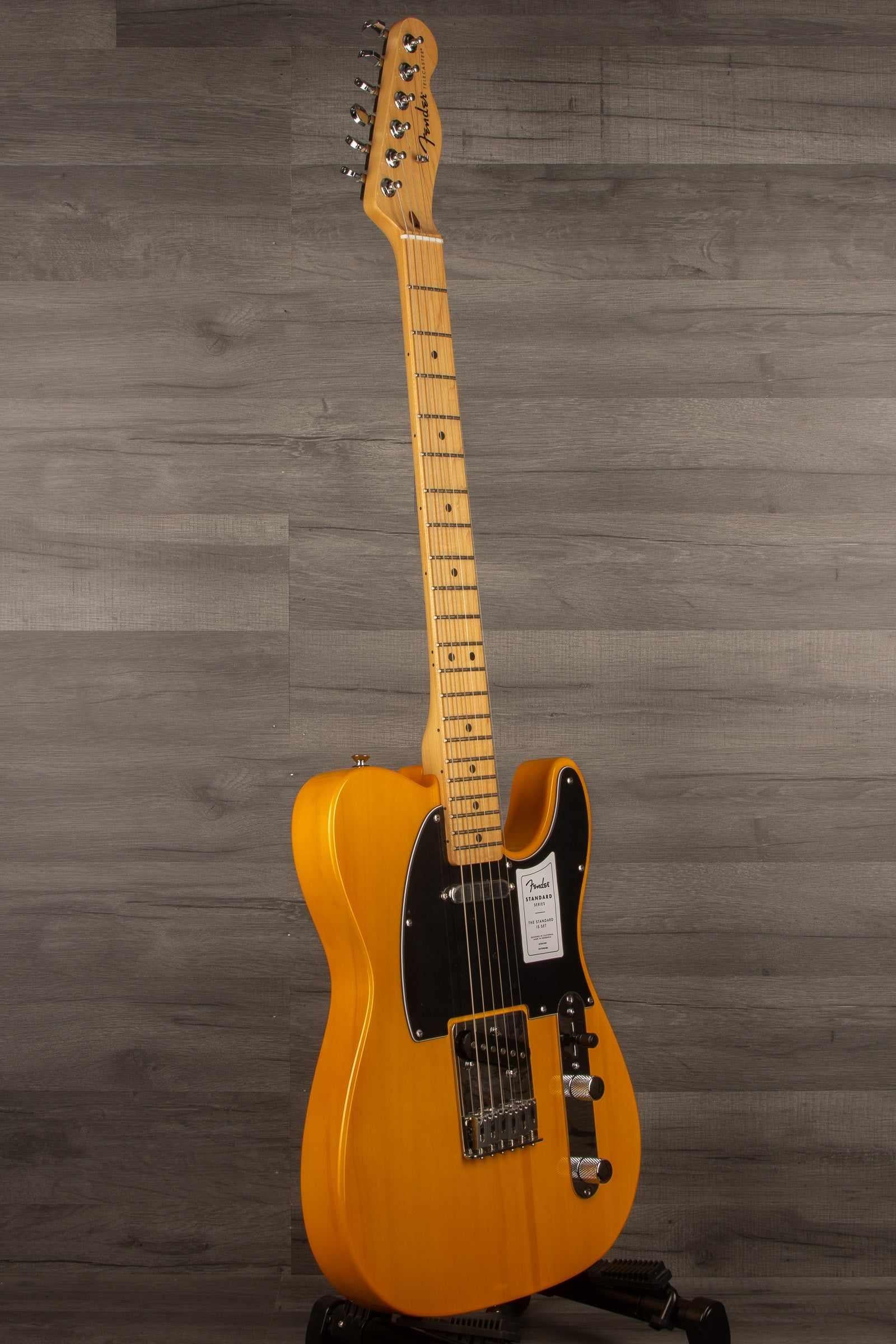 Fender Standard Telecaster®, Maple Fingerboard, Black Pickguard, Butterscotch Blonde