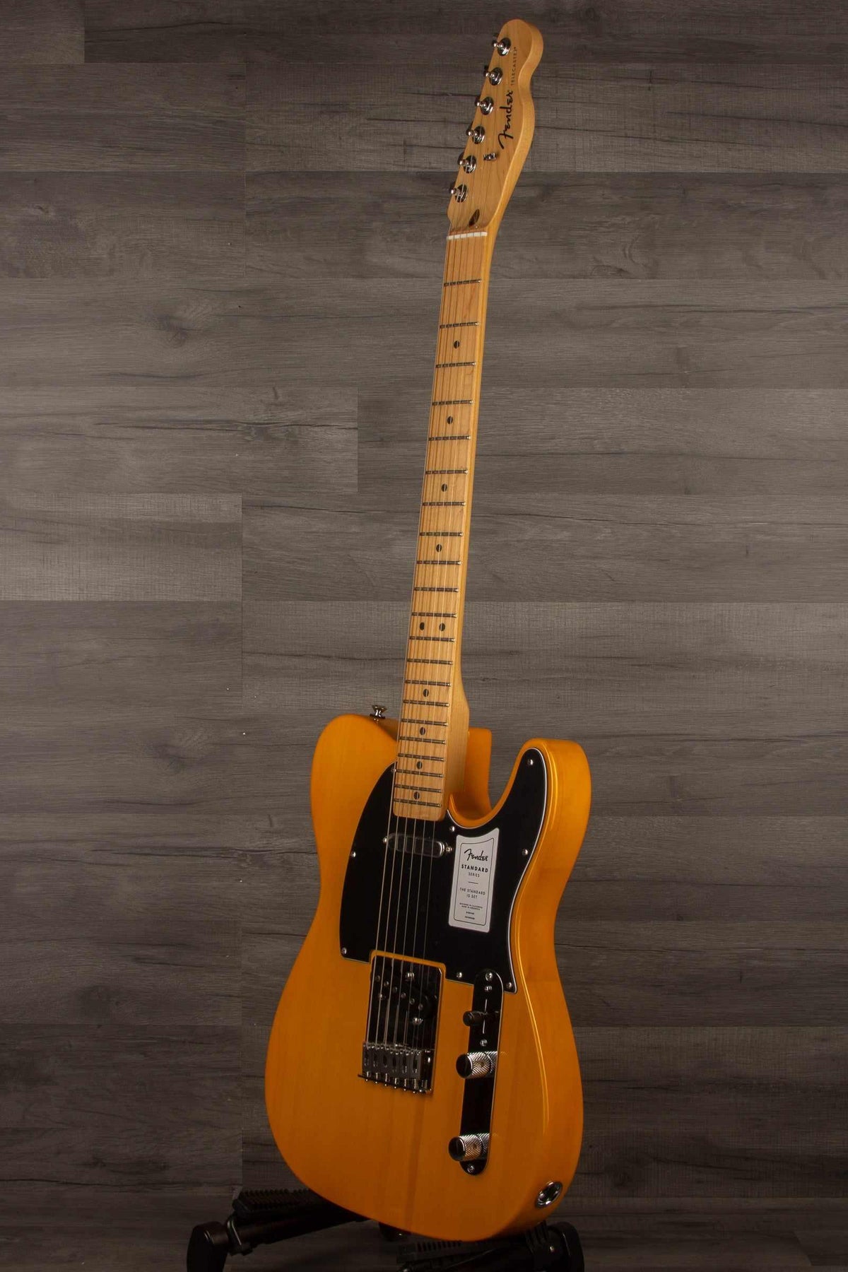 Fender Standard Telecaster®, Maple Fingerboard, Black Pickguard, Butterscotch Blonde - MusicStreet