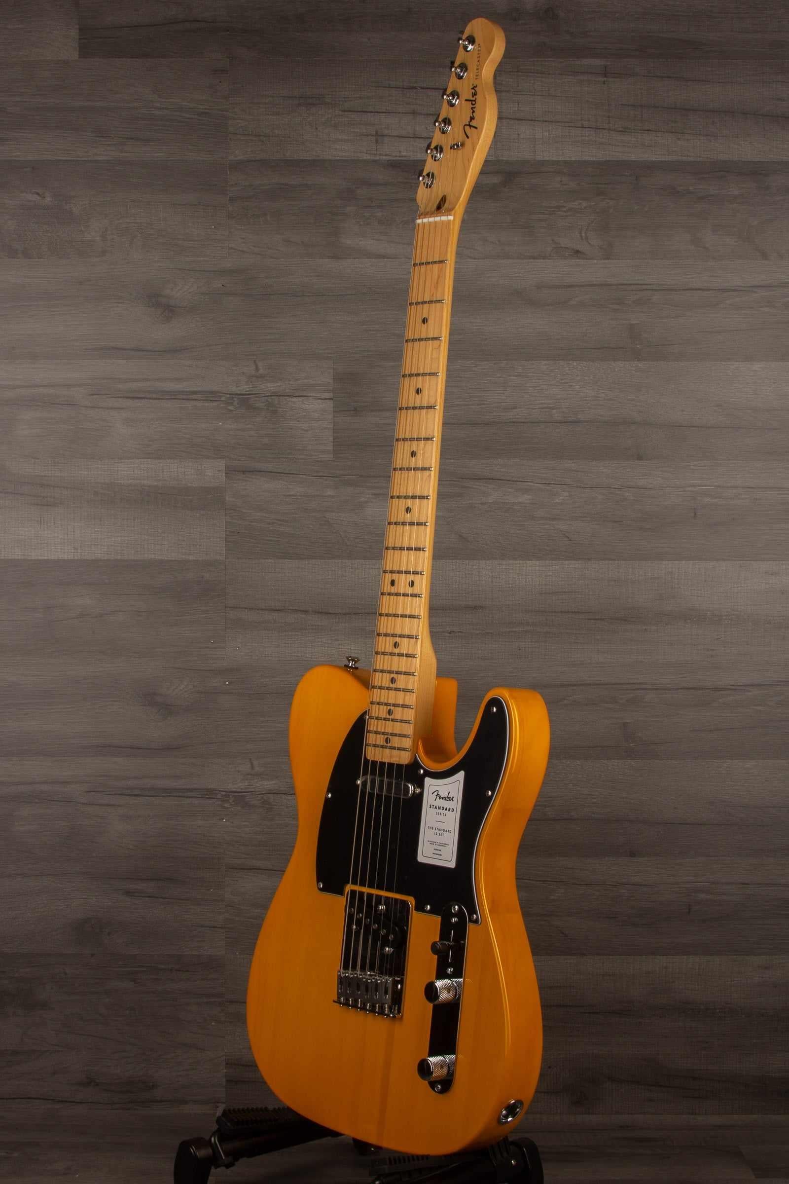 Fender Standard Telecaster®, Maple Fingerboard, Black Pickguard, Butterscotch Blonde