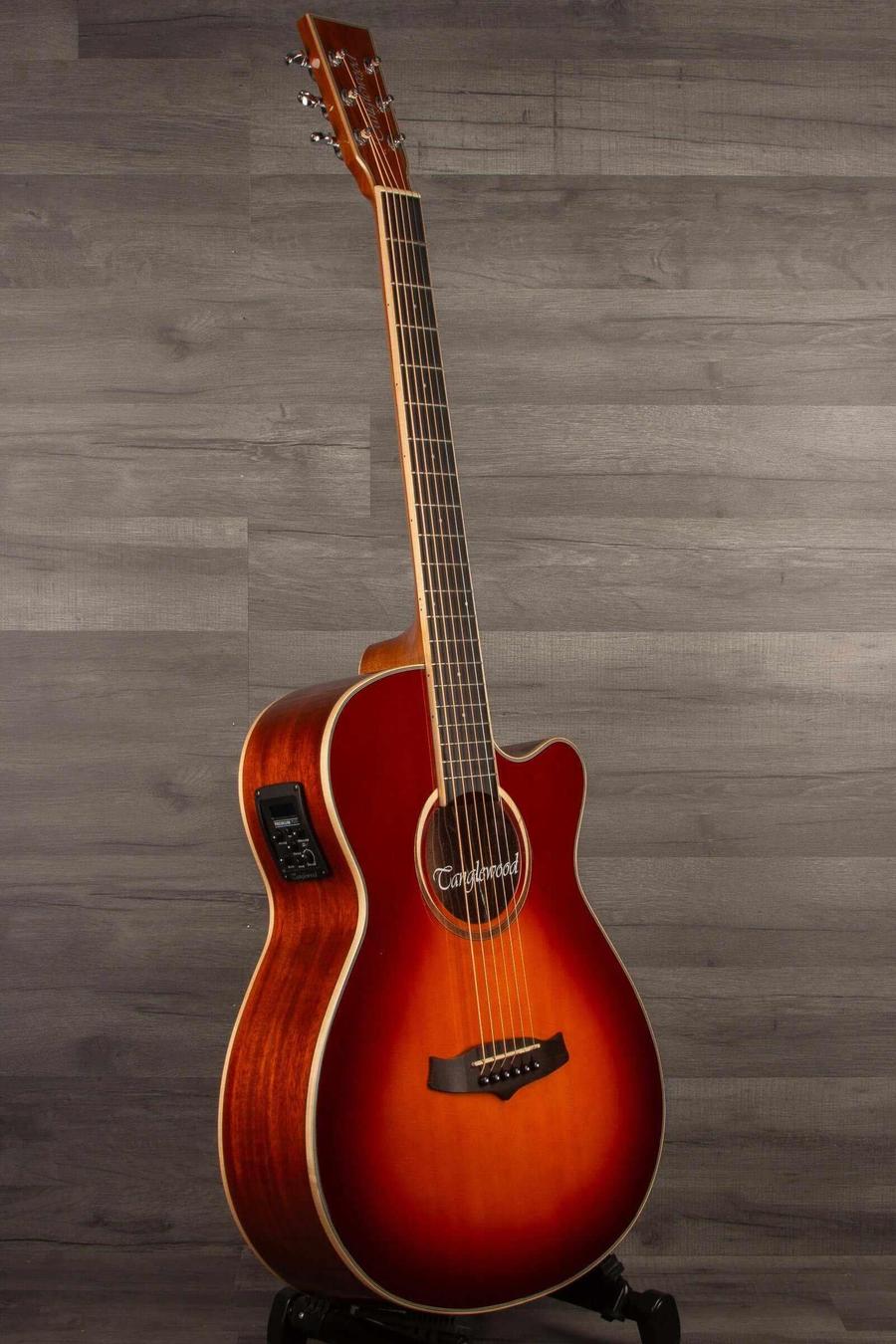 Tanglewood TW4CESB Winterleaf Super Folk Acoustic Guitar - Cherry Sunburst - MusicStreet