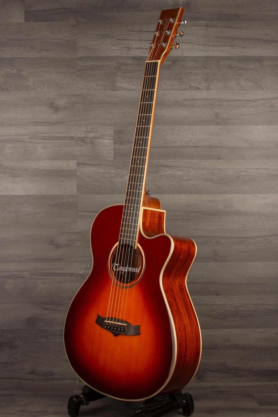 Tanglewood TW4CESB Winterleaf Super Folk Acoustic Guitar - Cherry Sunburst