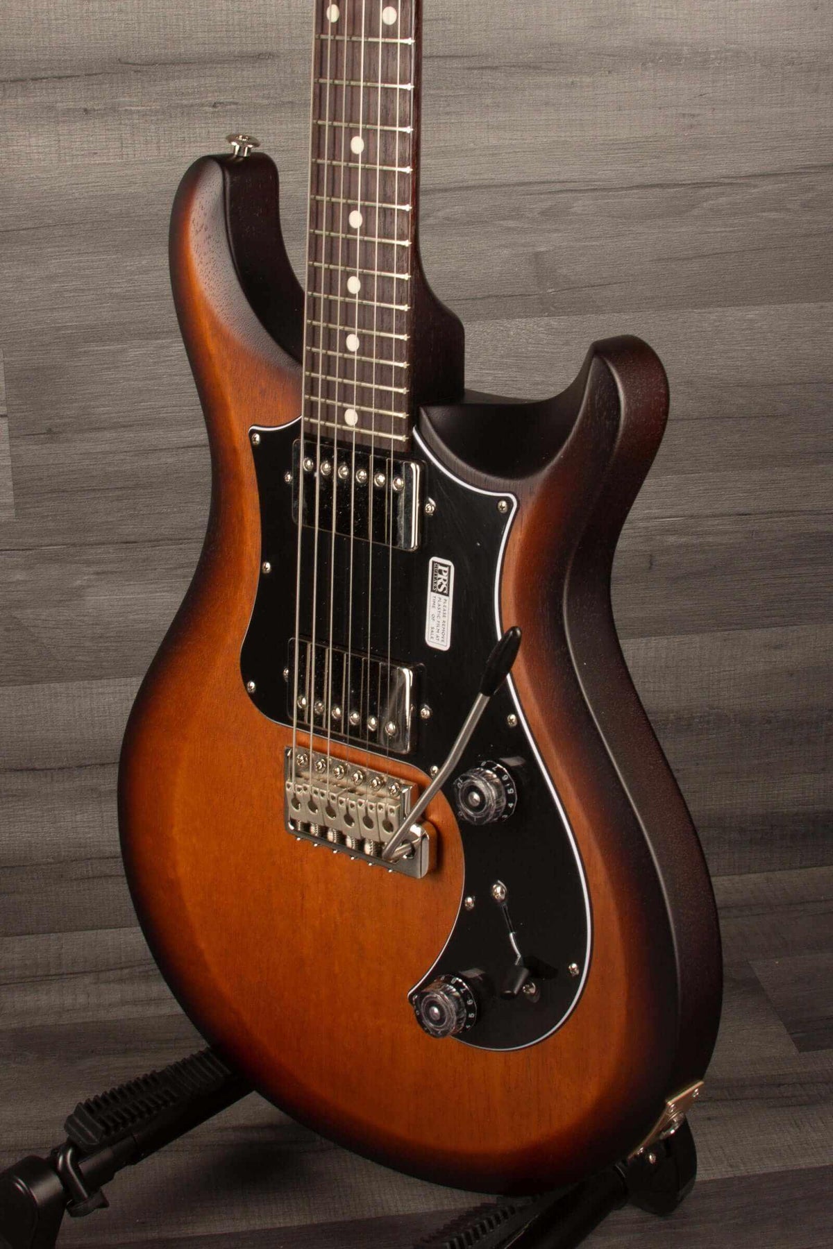USED - PRS S2 Standard 24 Satin - McCarty tobacco sun burst guitar showcasing rich tones and sleek design.