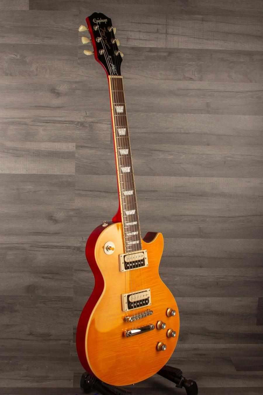USED Epiphone Les Paul - Slash signature in appetite burst, includes hardcase, mahogany body, great condition.