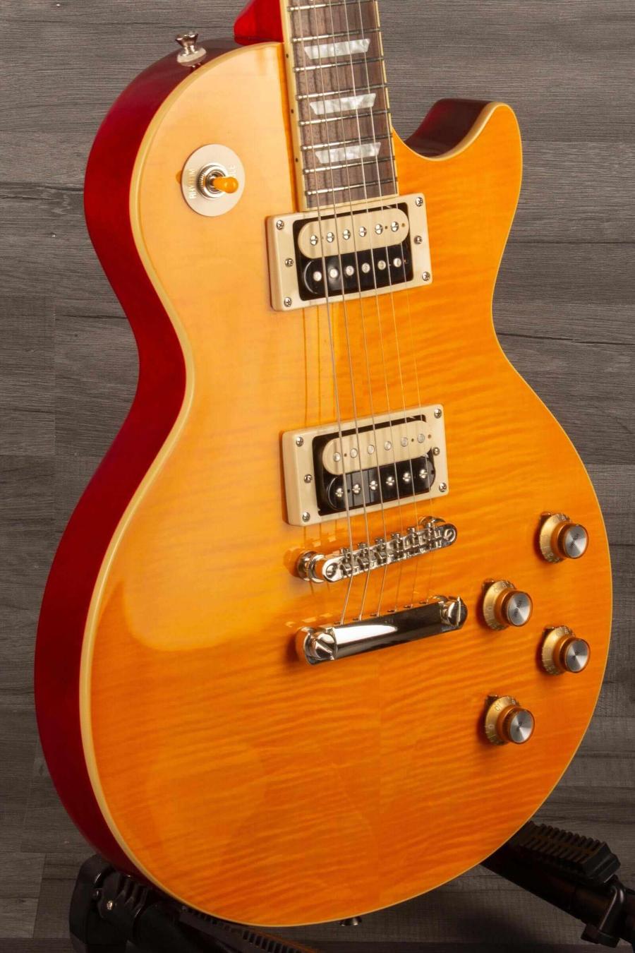 Used Epiphone Les Paul Slash signature in appetite burst with original hardcase and custom features.