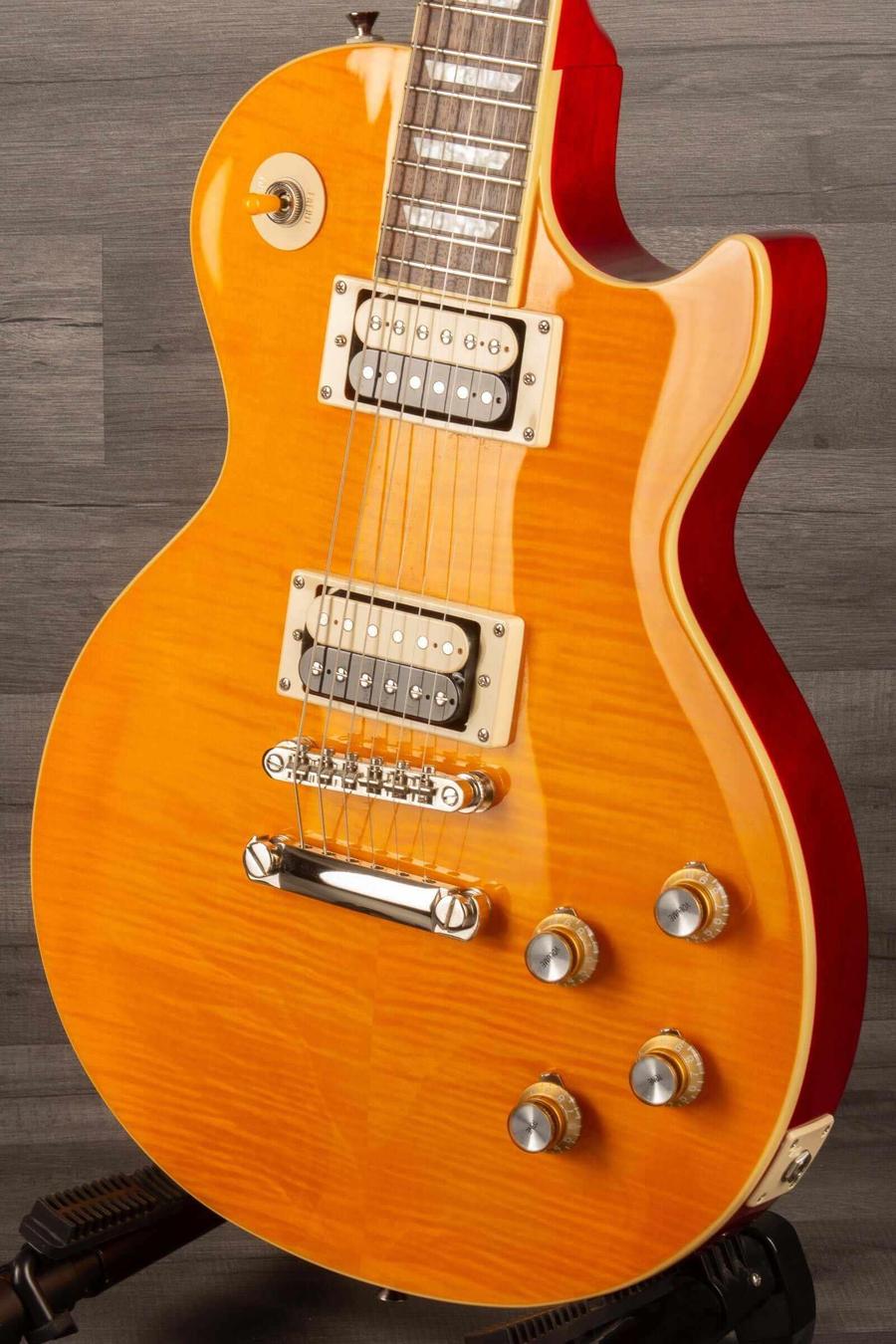 USED Epiphone Les Paul Slash signature in appetite burst, showcasing its beautiful carved body and hardware.
