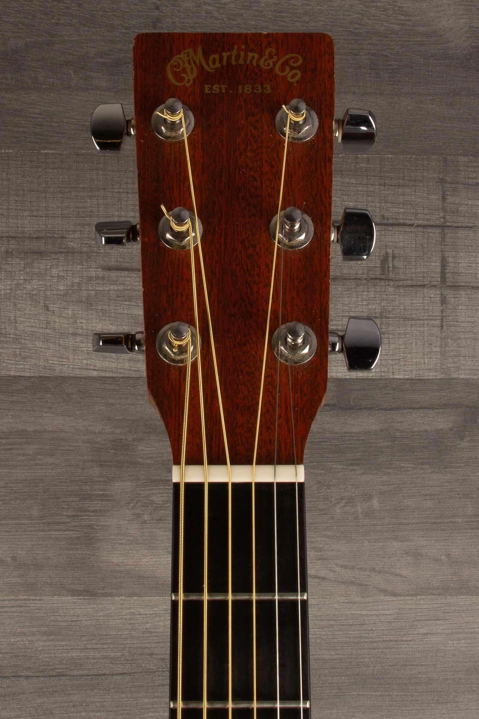 USED - Martin - DCPA5 Performing Artist Dreadnought inc hard case headstock detail with tuning pegs.