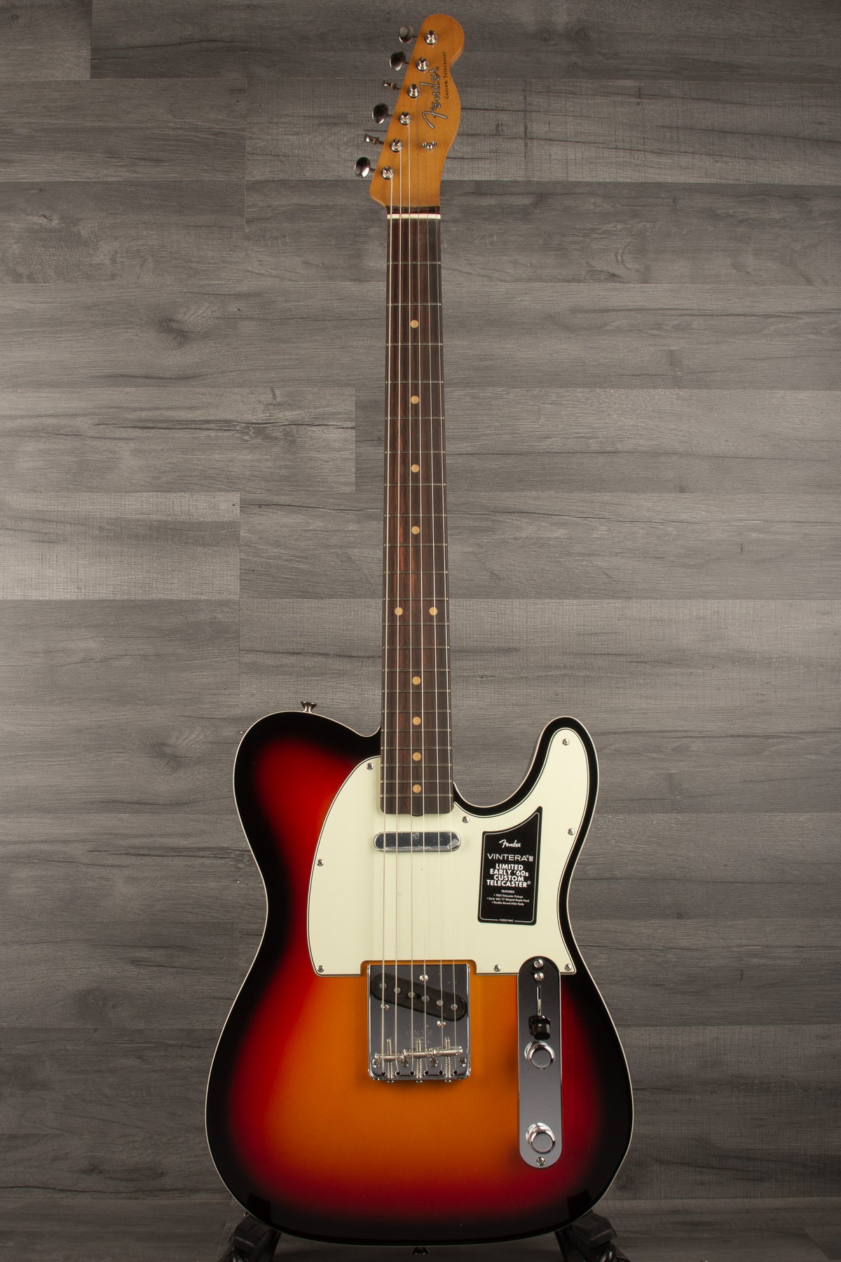 Fender Limited Edition Telecaster Vintera III Early '60s Custom Rosewood Fingerboard 3-Color Sunburst