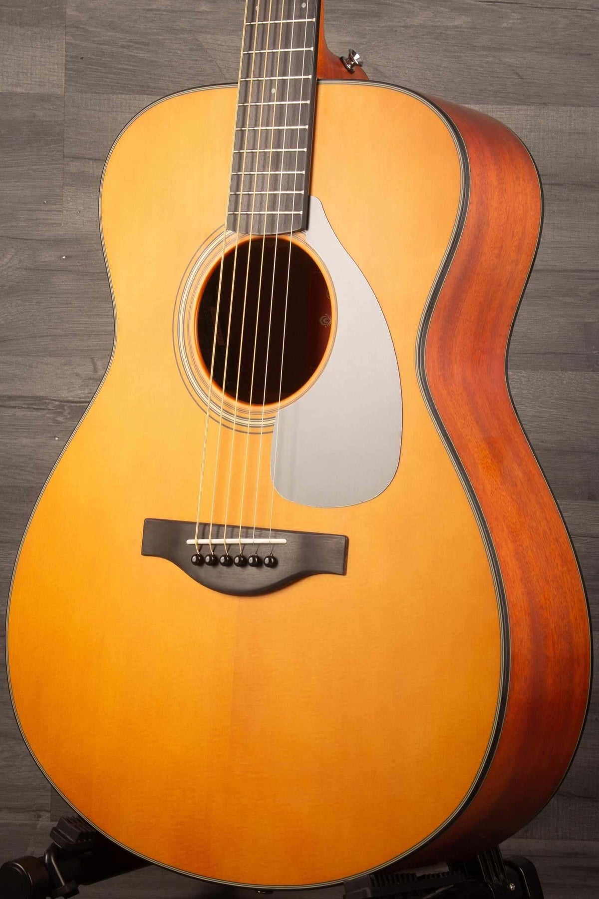 Yamaha FSX3 II Electro Acoustic guitar showcasing its beautiful mahogany and sitka spruce construction.