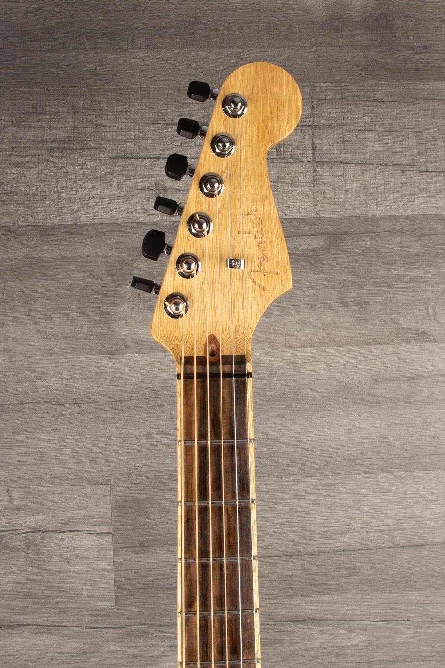 USED - Fender Limited Edition American Acoustasonic Stratocaster Exotic Cocobolo with White Limba Back & Neck - MusicStreet
