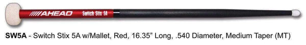 Ahead Switch Stix Mallet W/ 5A Drumstick