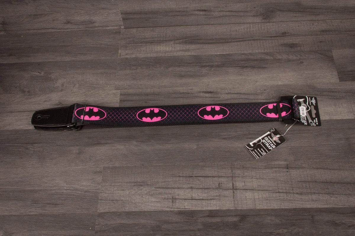 Buckle Down Batman Pink Logo Guitar Strap