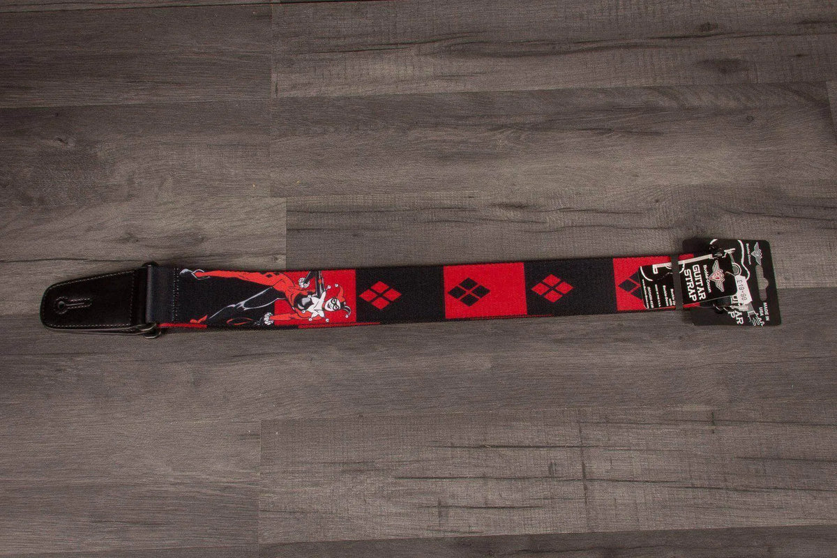 Buckle Down Harley Quinn Black/Red Guitar Strap