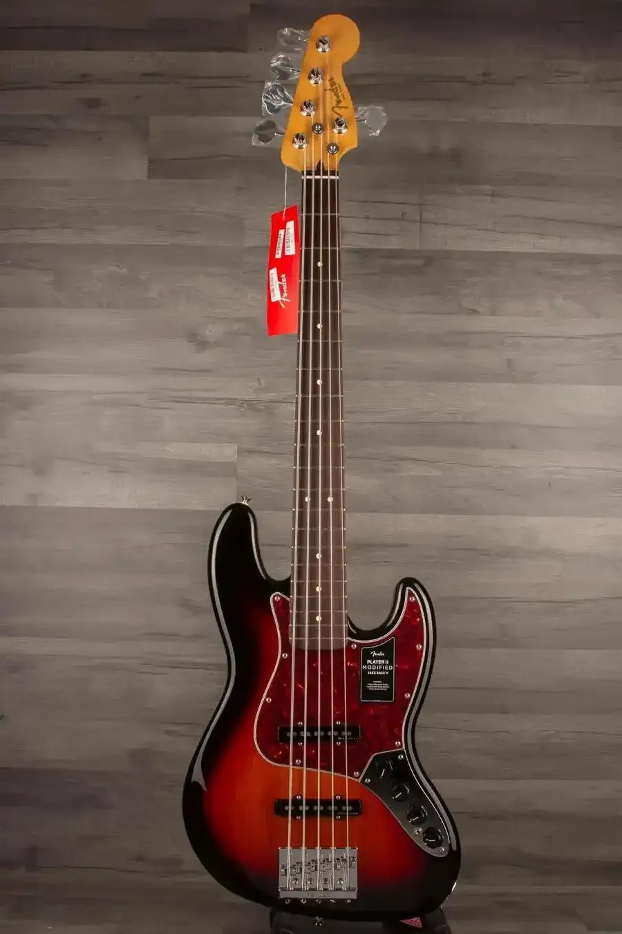 Fender Player II Modified Active Jazz Bass® V, Rosewood Fingerboard, 3 Tone Sunburst - MusicStreet