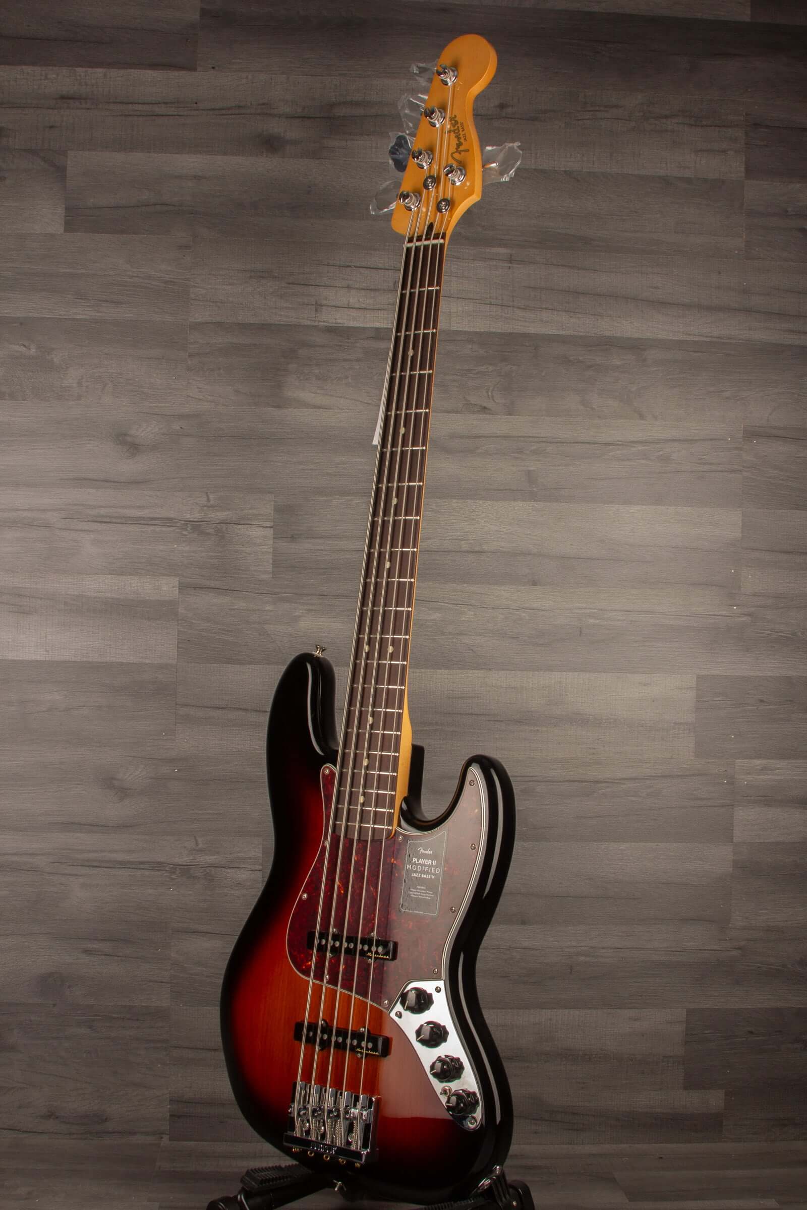 Fender Player II Modified Active Jazz Bass® V, Rosewood Fingerboard, 3 Tone Sunburst