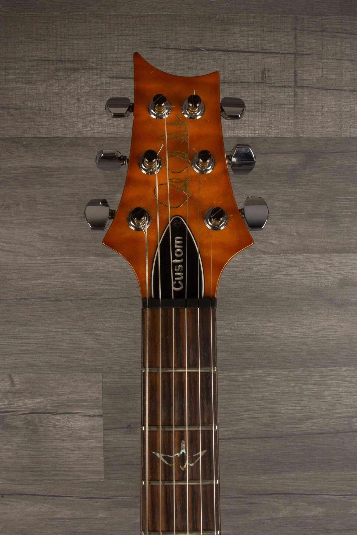 USED - PRS Custom 24 10 Top McCarty sunbuerst (player grade) 2011 guitar headstock view