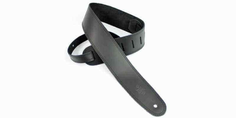 DSL SGE25-15-1 2.5″ Single Ply Guitar Strap - Black/Black Stitch