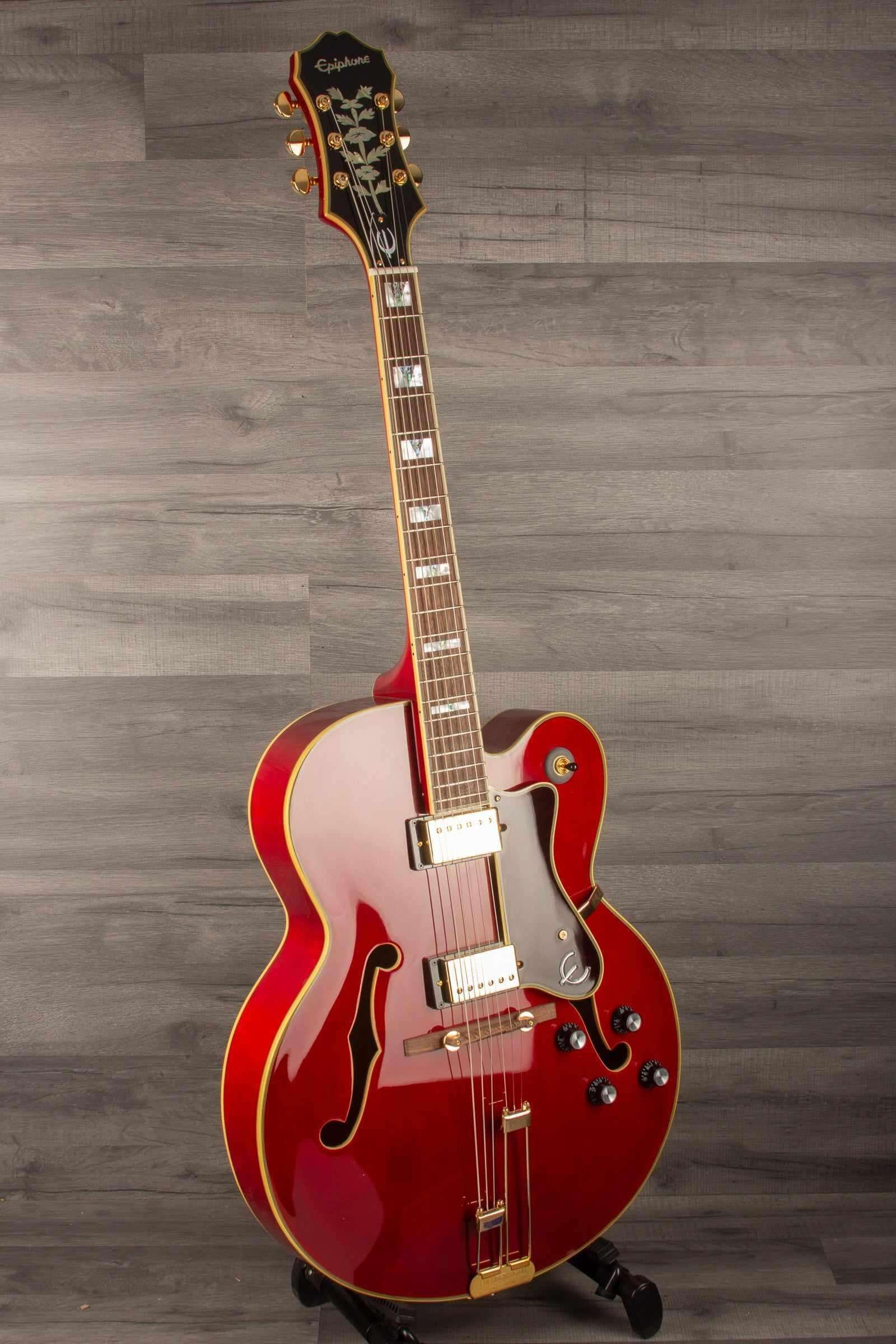 Epiphone Broadway Electric Guitar - Wine Red, Includes Premium Gig Bag