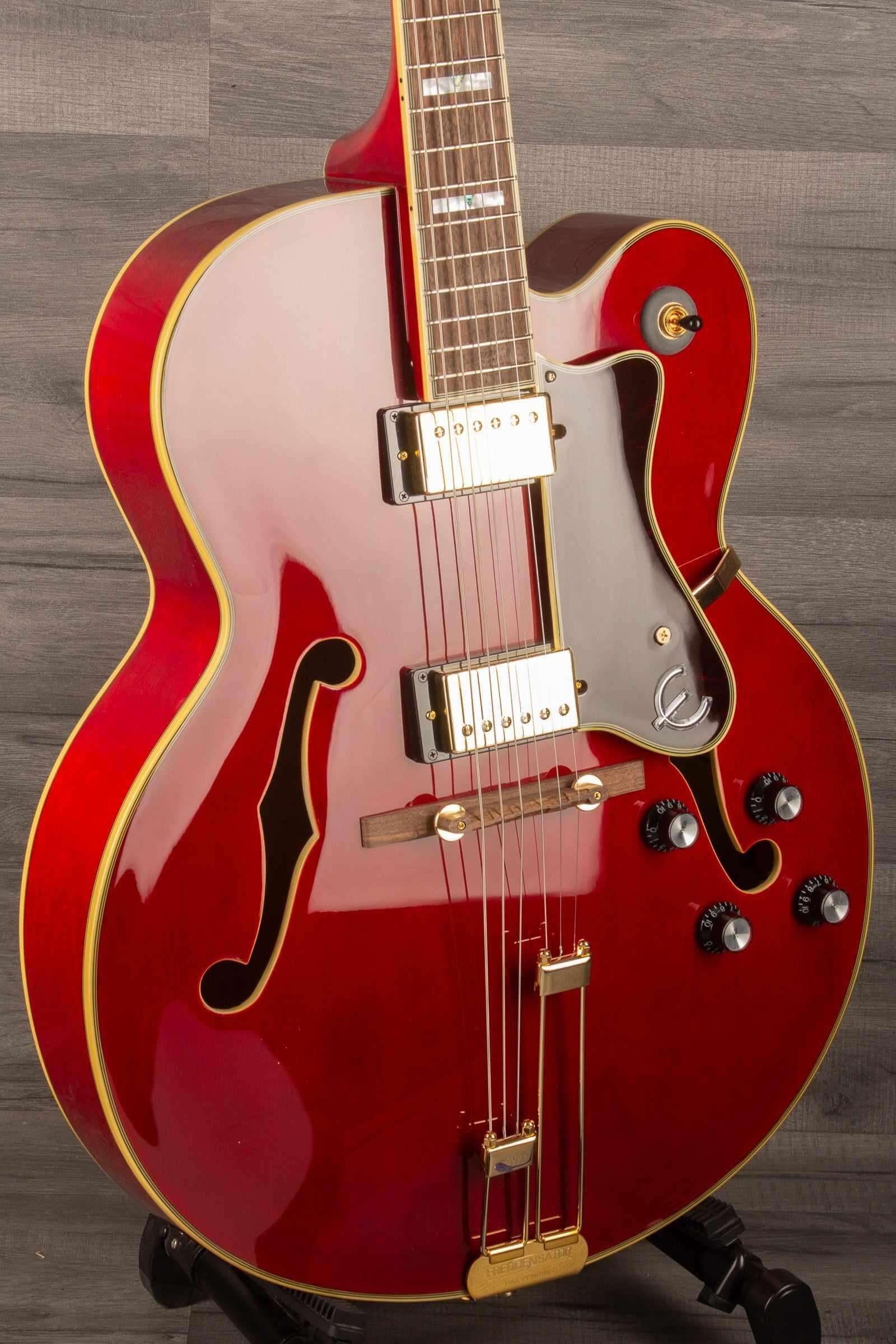 Epiphone Broadway Electric Guitar - Wine Red, Includes Premium Gig Bag