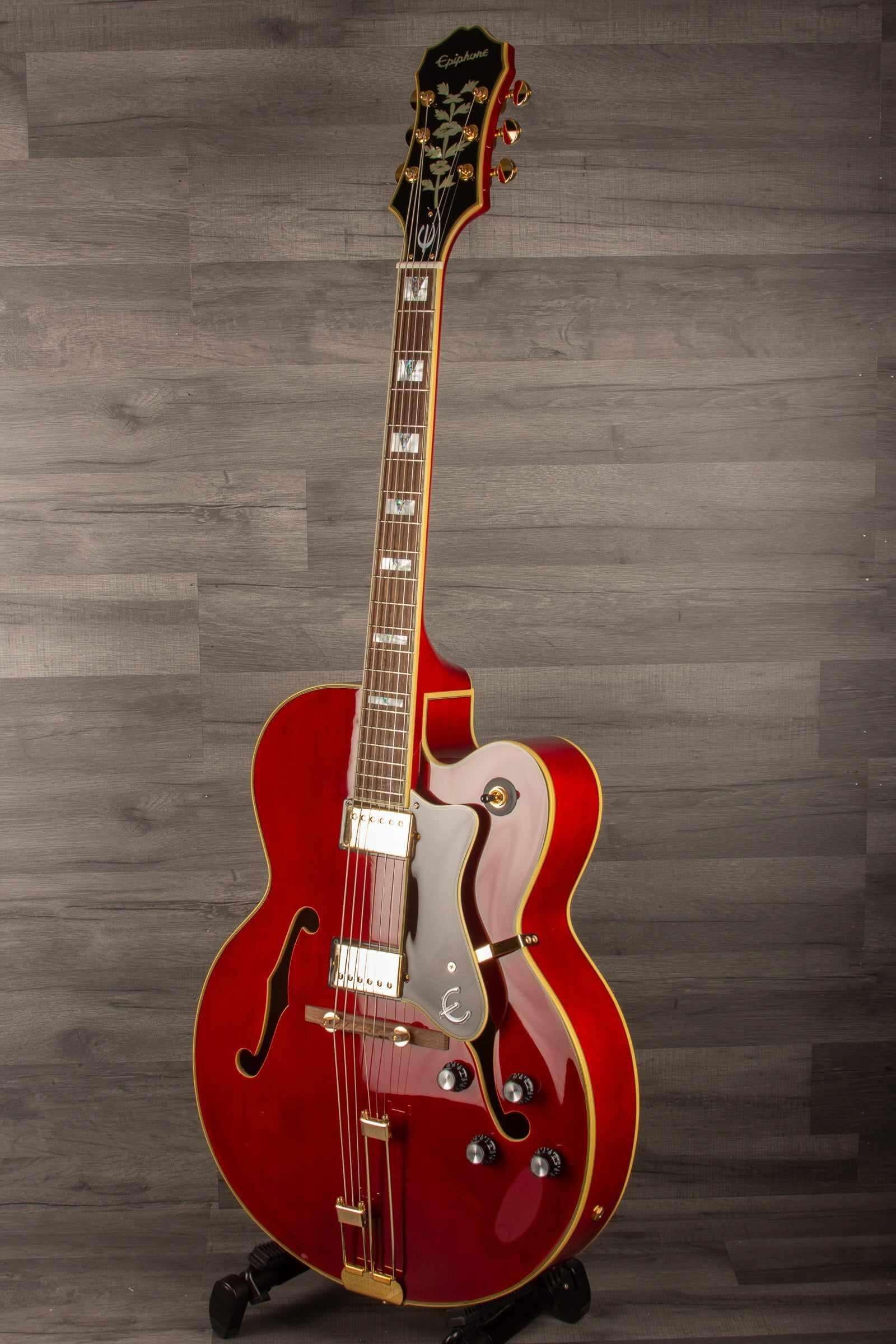 Epiphone Broadway Electric Guitar - Wine Red, Includes Premium Gig Bag