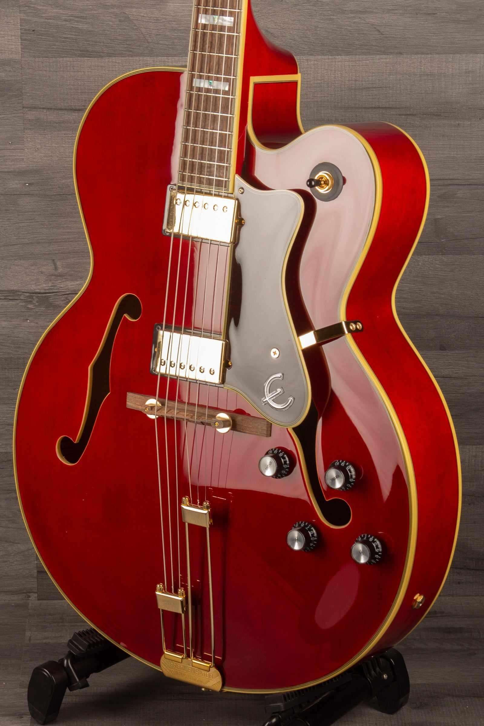 Epiphone Broadway Electric Guitar - Wine Red, Includes Premium Gig Bag
