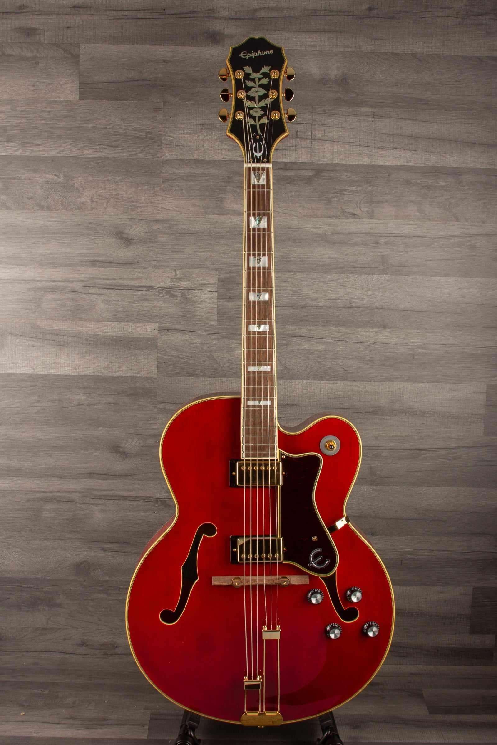Epiphone Broadway Electric Guitar - Wine Red, Includes Premium Gig Bag