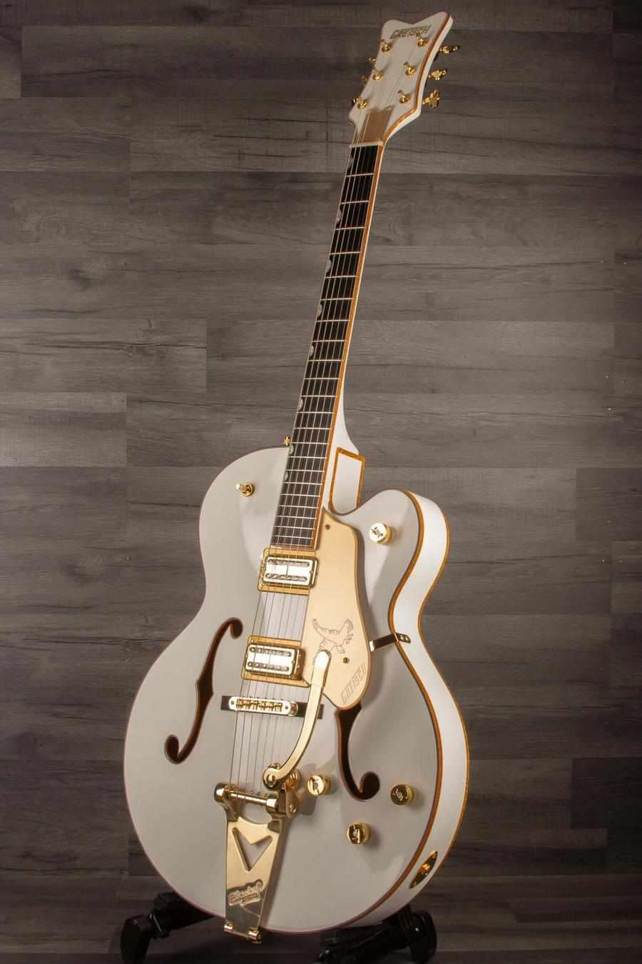 Gretsch Synchromatic™ Falcon™ Hollow Body Single-Cut with Bigsby®, Ebony Fingerboard, Snowcrest White - MusicStreet