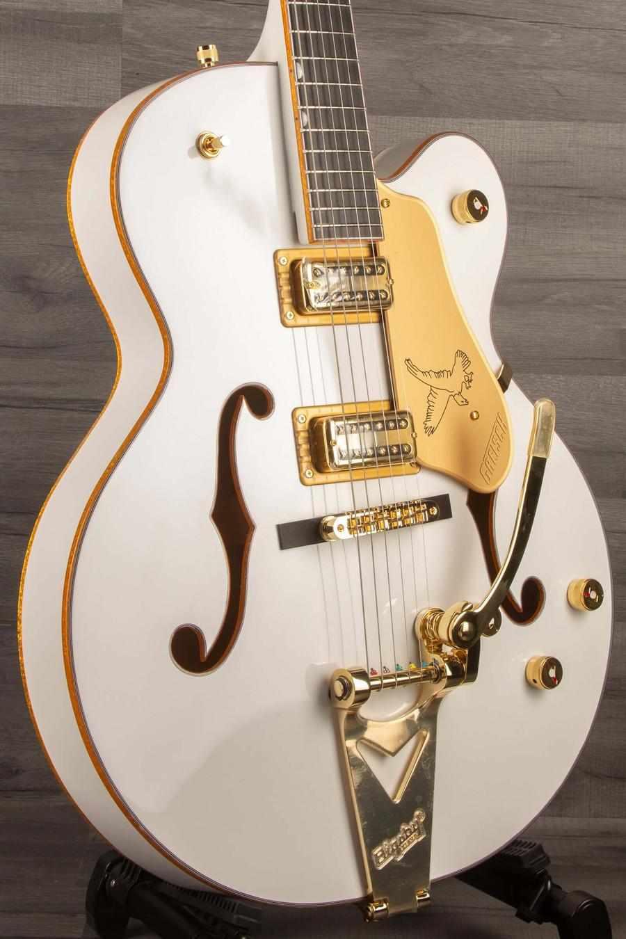 Gretsch Synchromatic™ Falcon™ Hollow Body Single-Cut with Bigsby®, Ebony Fingerboard, Snowcrest White - MusicStreet