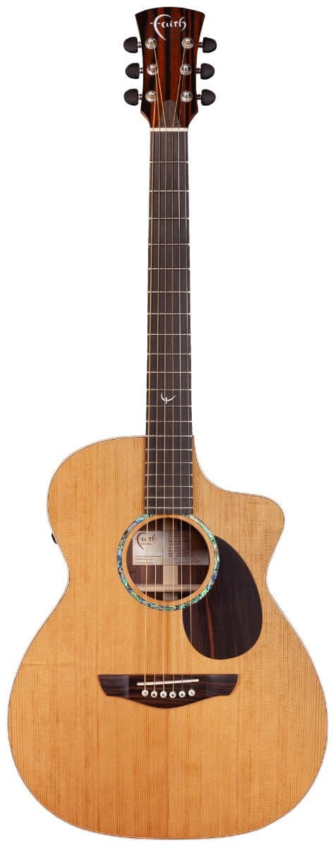 Faith LEGACY Rosewood Series Earth CE Inc Case acoustic guitar with a Sitka spruce top and rosewood back.