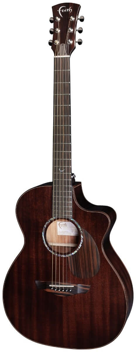 Faith LEGACY Dark Roast Series Earth CE Inc Case - PJE Legacy FG5 model acoustic guitar.