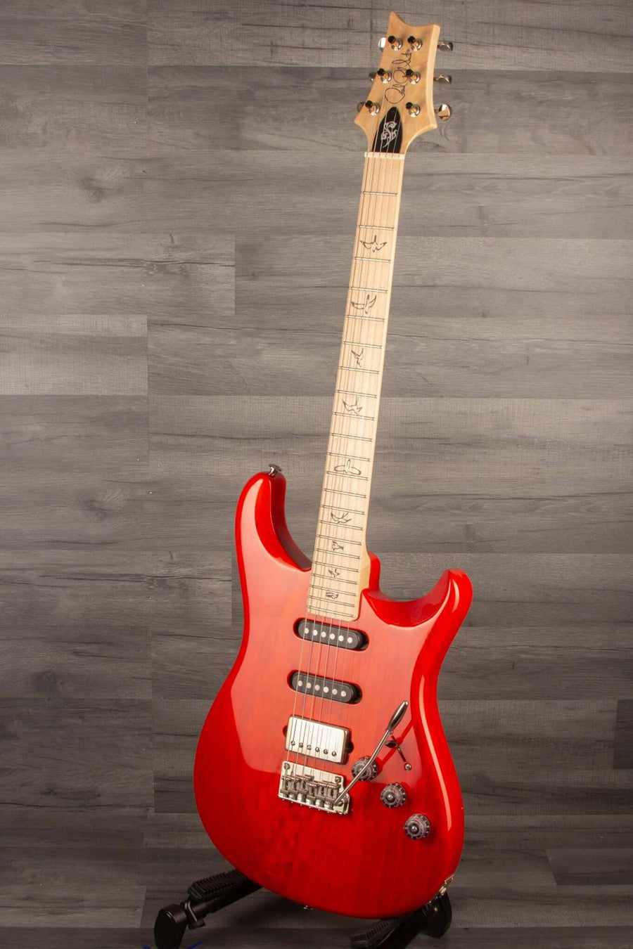 USED - PRS Mark Lettieri Signature Fiore Amaryllis electric guitar displayed on stand