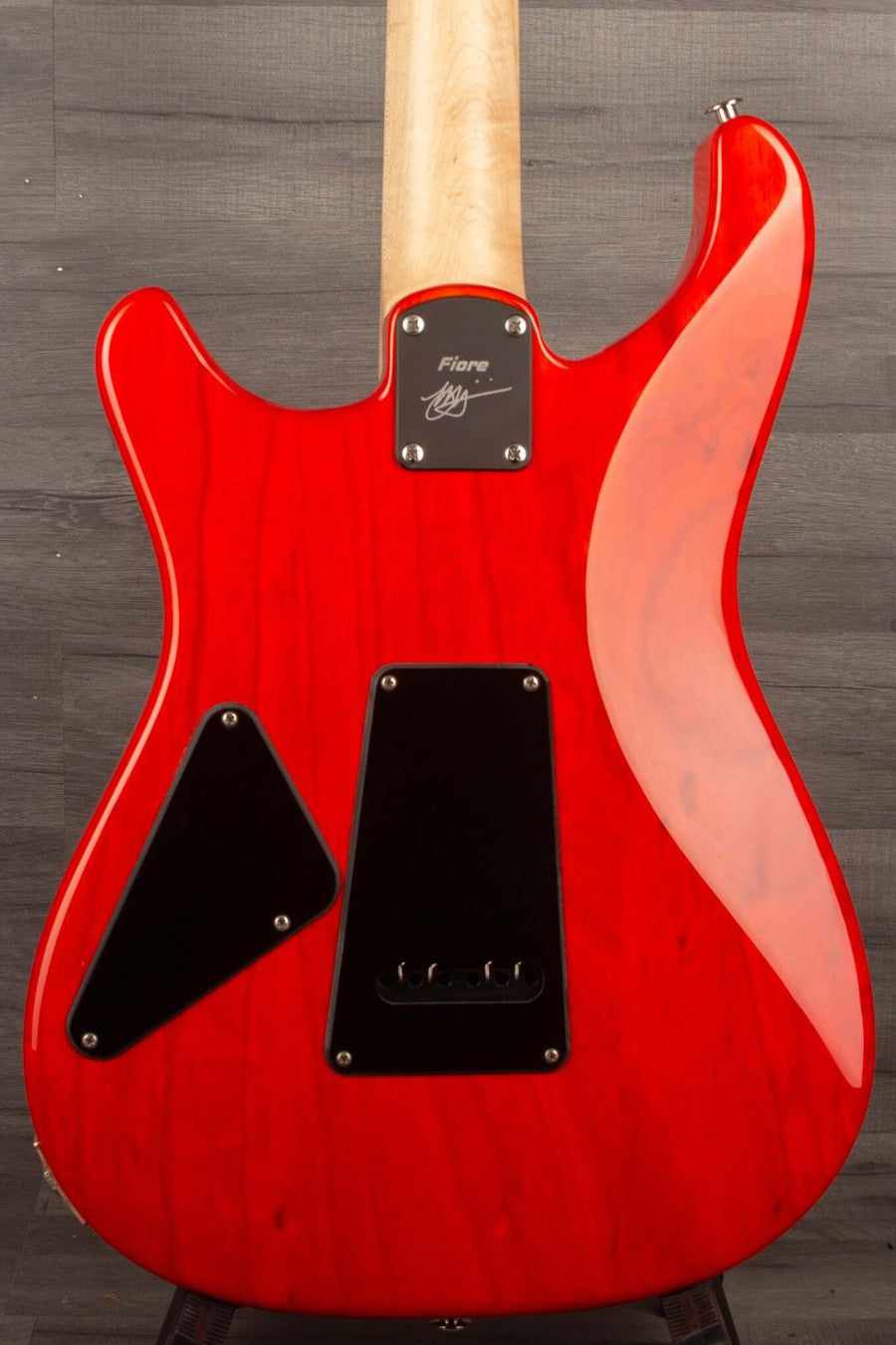 USED - PRS Mark Lettieri Signature Fiore Amaryllis back view showing its stunning red finish and unique body design.