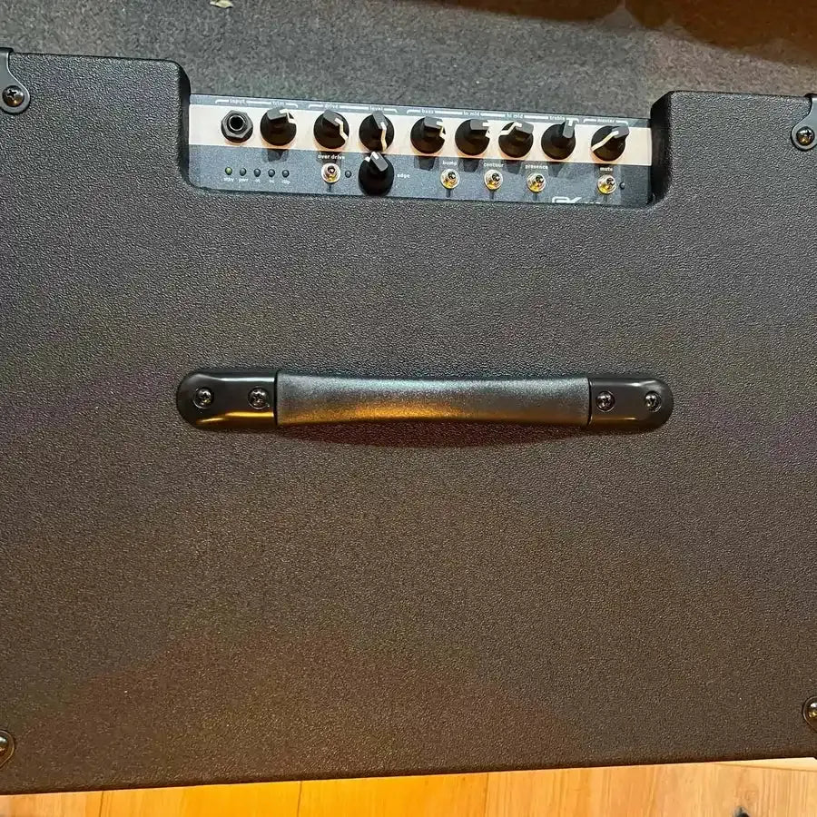 Used - Gallien Krueger Legacy 112 800w 1x12 Bass combo back view with control knobs and handle.