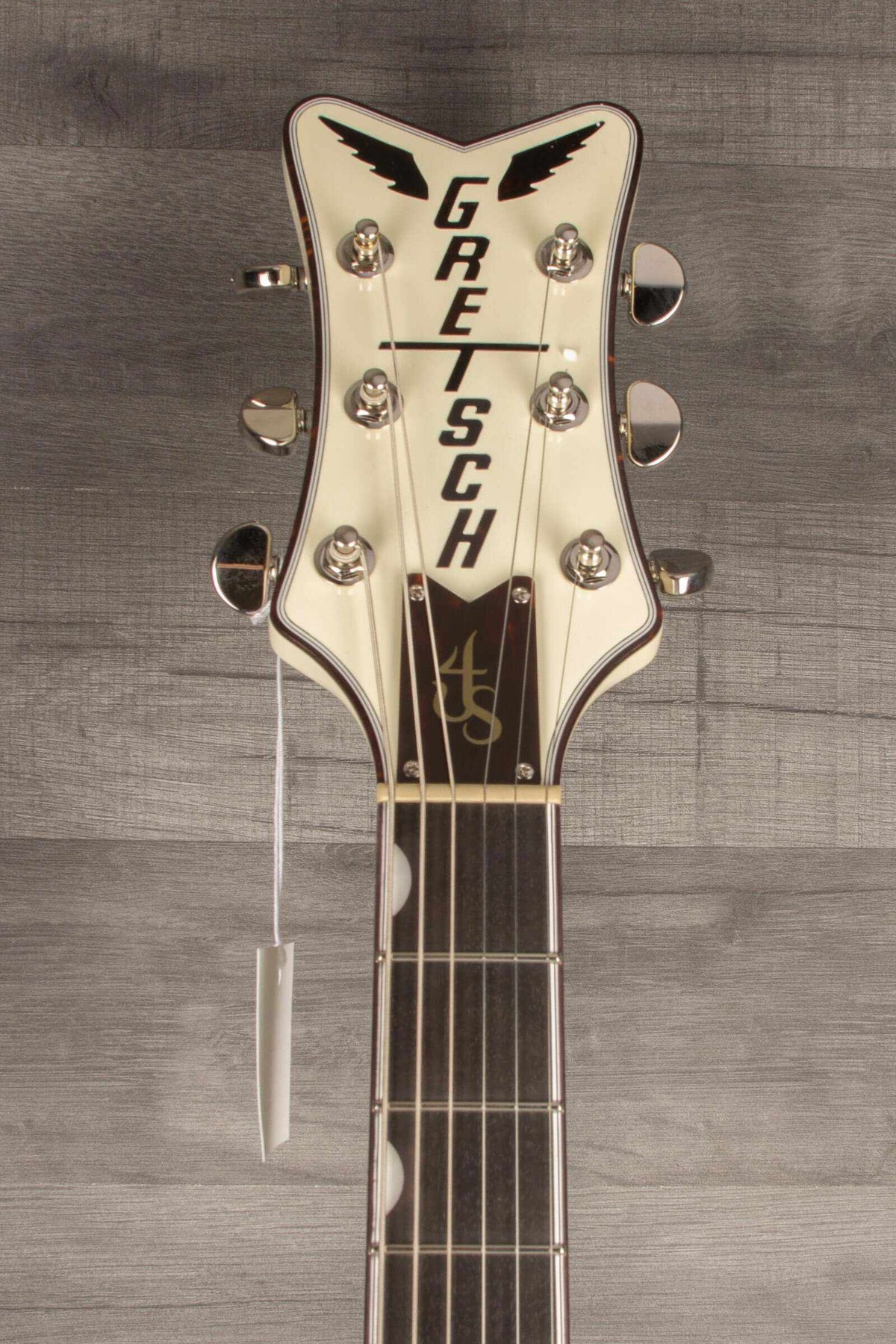 Gretsch G6636T-RF Richard Fortus Signature Falcon™ Center Block Electric Guitar with String-Thru Bigsby®, Ebony Fingerboard - Vintage White