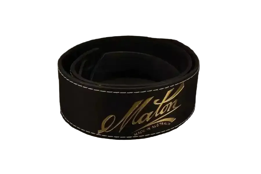 Maton Leather single layer guitar strap - Black