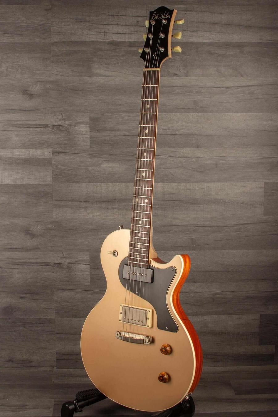 USED Nik Huber Krauster II Worn Goldtop guitar showcasing superb condition and exquisite craftsmanship.